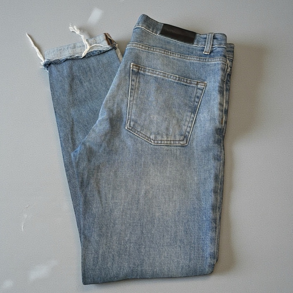 The Kooples Light Blue Ripped Short Skinny Jeans